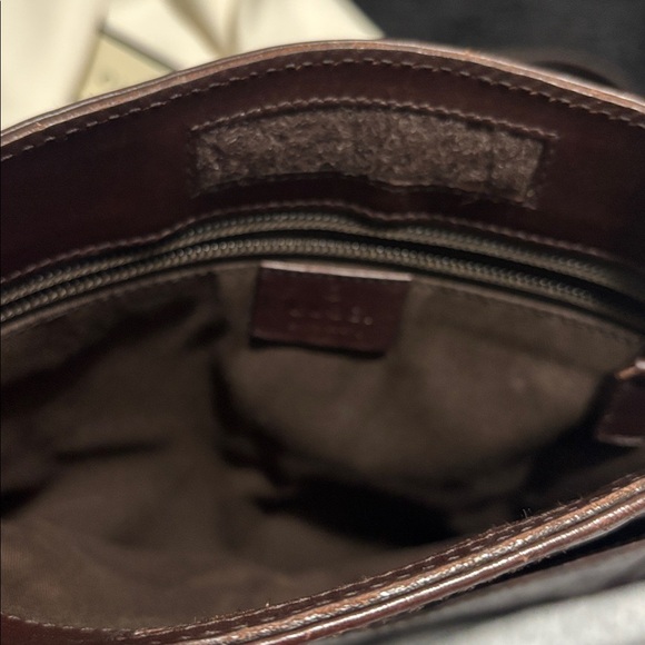 UNISEX GUCCI Guccissima Medium Flat Brown Messenger - AUTHENTICITY GUARANTEED - Picture 6 of 6